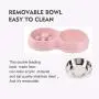 JIUZO Slow Feed Dog Bowl Small,Double Slow Feed Bowl of Dog,Catfeeders and Waterers Pink JIUZO Slow Feed Dog Bowl Small,Double Slow Feed Bowl of Dog,Catfeeders and Waterers Pink