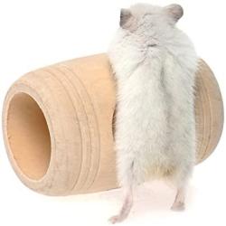 Adarl Small Hamster Wooden Tunnel and Tube Peep Hole Design Pet Toy for Hamster Or Other Small Animals