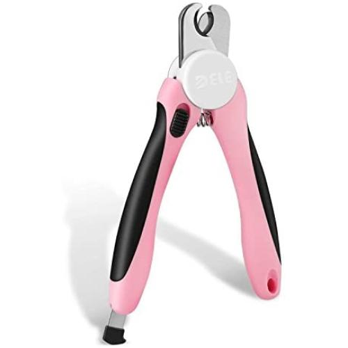 Flexzion Dog Nail Clipper - Pet Cat Toe Claw Trimmer Scissor Grooming Tool with Stainless Steel Blades File Easy Grip Handle Safety Guard to Avoid Overcutting for Small Medium Large Breed Puppy