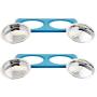 Iconic Pet Colour Splash Blue Cat Saucer Diner (Set of 2)