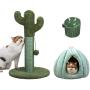 PetnPurr Cactus Cat Scratcher, Cactus Pet Condo and Ceramic Raised Food Bowl