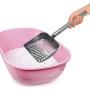 TOYPOPOR Stainless Steel Cat Litter Scoop 23 inches Telescoping Litter Scoop with Long Handle Perfect Scooper for Cats and Dogs