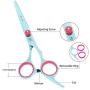LFOZ Meisha 6.0'' Dog Grooming Scissors Set Stainless Steel Puppy Straight Curved Hair Scissors Thinning Clipper Animal Shears B0001A