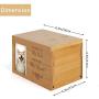 Terby Cremation Urns for Ashes Pets Memorial Keepsake Box Pet Keepsake Urn for Dogs and Cats Small Animal Funeral Cremation Urn with Photo Frame Burly Wood Cremation Box for Small Medium Animals