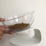 Creation Core Stylish Transparent Slanted Tilted Cat Bowl Cat Slow Feeder
