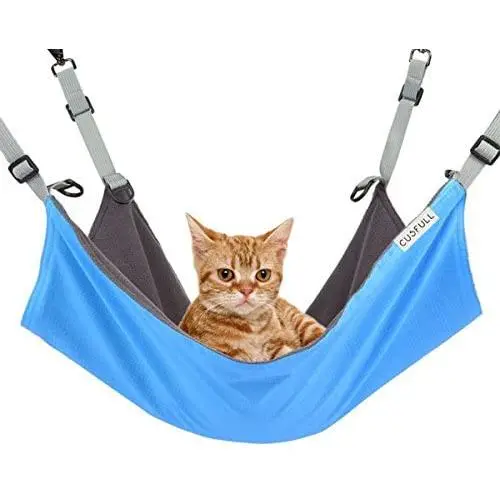 CUSFULL Cat Hammock Bed Comfortable Hanging Pet Hammock Bed for Cats/Small Dogs/Rabbits/Other Small Animals 22 x17 inch CUSFULL Cat Hammock Bed Comfortable Hanging Pet Hammock Bed for Cats/Small Dogs/Rabbits/Other Small Animals 22 x17 inch