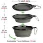 Dog Bowls Stainless Steel, Collapsible Dog Bowl with No Spill Non-Skid Silicone Mat Set, Three Feeder Food Water Bowl for Small Medium Large Dogs, Puppies, Cats and Pets, Pack of 3