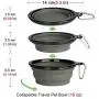 Dog Bowls Stainless Steel, Collapsible Dog Bowl with No Spill Non-Skid Silicone Mat Set, Three Feeder Food Water Bowl for Small Medium Large Dogs, Puppies, Cats and Pets, Pack of 3 Dog Bowls Stainless Steel, Collapsible Dog Bowl with No Spill Non-Skid Silicone Mat Set, Three Feeder Food Water Bowl for Small Medium Large Dogs, Puppies, Cats and Pets, Pack of 3