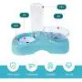 OePet 2 in 1 Dog Cat Slow Feeder Water and Food Bowl - Detachable Double Bowls Automatic Water Dispenser - Anti-Gulping Bloat Stop - Dog Bowl and Cat Bowl for Cat Small Size Dog