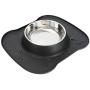 v Dog Bowl-Large Capacity Pet Bowl Silicone Food Mat No Spill Non-Skid Cat Bowl Dog Food Water Bowl Basic Bowl for Dog Cat Feeding