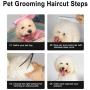 Professional Dog Grooming Scissors with Safety Round Tip - Heavy Duty Stainless Steel Grooming Scissors for Dogs Cat Pet - Pet Grooming Scissors Kit 6 Pcs for Cat Dog Grooming