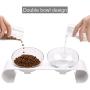 Legendog Cat Bowls,15°Tilted Cat Food Bowl Double Cat Dishes, Cat Feeder Cat Feeding Bowl Raised with Stand, Cat Food Water Bowl for Cats and Small Dog