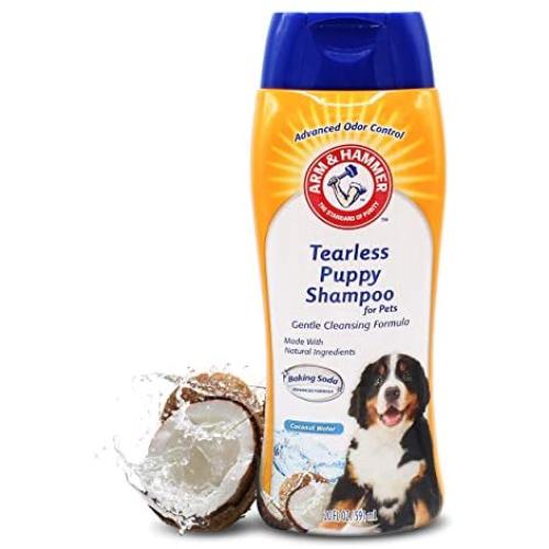 Arm & Hammer Tearless Puppy Shampoo | Gentle & Effective Tearless Shampoo for All Dogs & Puppies | Coconut Water, 16 oz, Pack of 2