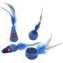 ocijf179 Cat Toy Pet Cat Kitten Plush Cute Mouse Rat Doll Feather Ball Bite-Resistant Chew Toy - Ball#