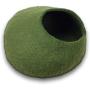 Walking Palm Felted Wool Cat Cave Bed (Green)