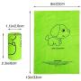 Dog Poop Pickup Bags Holder Dispenser with 1 Roll Random Color Leak-proof Scented Doggy Waste Bags and Carabiner with Safety Lock Plus Hook and Loop Fastener Never Loose on Leash Lead Again (Blue)