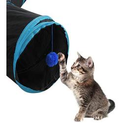 Cat Tunnel Collapsible Pet Tube Toy with Balls Cat Entertain Equipment Interactive Tunnel Toy 3 Way Cat Pop-up Tunnel