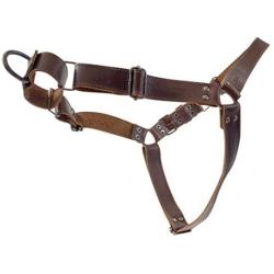 Taco Dog, Dog Harness Handmade from Full Grain Leather - Easy and Comfortable Walking, Adjustable, Safe for Your Pet, Prevents Escapes, Heavy Duty Metal, Handle - for Large Dog Breeds - Bourbon Brown