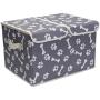 Brabtod Canvas Dog Toy Storage - for Dog Toy Basket for organizing Dog cat Toys and Dog Stuff-Bone Claw