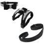 Newtensina 3pcs Bow Ties Bling Cute Dog Harness and Dog Collar with Lead for Dog