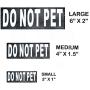Doggie Stylz Set of 2 Reflective DO NOT PET Removable Patches with Hook Backing for Working Dog Harnesses & Vests. Durable and Interchangeable - Comes in 3 Sizes Small, Medium and Large