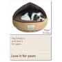 Floppy Ears Design Microfiber and Fleece Hooded Pet Bed