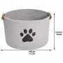 Geyecete Round Dog Dog Toy Basket Storage Cotton Rope Storage Basket Pet/Doy Toy Box Dog Storage Basket