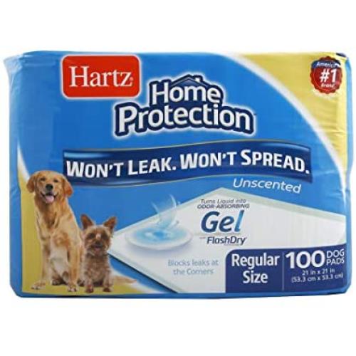 Hartz Home Protection Unscented Odor Eliminating Gel Dog Pads - 100 Count - 3270014938 Hartz Home Protection Unscented Odor Eliminating Gel Dog Pads - 100 Count - 3270014938