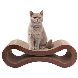 Pet Prime Cat Scratcher Lounge Cardboard Cat Scratching Pad Cardboard Cat Scratcher Lounger Scratch Lounge Furniture (S/M/L)