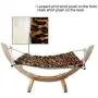 Yakuin Cat Hammock,Cat Hammocks for Indoor Cats,Leopard Print Cat Hammock,Two-Sided Short Plush Cat Hammock Soft Cat Bed,Holds Small to Medium Size Cat or Toy Dog,Easy to Assemble