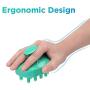 DELOMO Dog Bath Brush - 2 Pack Dog Bath Scrubber with Different Bristles - Gentle Massage & Deep Cleaning - Soft Silicone Dog Shampoo Brush - For Dogs and Cats with Long and Short Hair