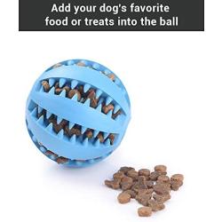 PetInn Dog Treat Toy Ball,Interactive Dog Toys for Pet Tooth Cleaning,Chewing, Fetching, IQ Training, Pack of 2