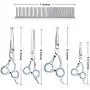 Professional Dog Grooming Scissors with Safety Round Tip - Heavy Duty Stainless Steel Grooming Scissors for Dogs Cat Pet - Pet Grooming Scissors Kit 6 Pcs for Cat Dog Grooming