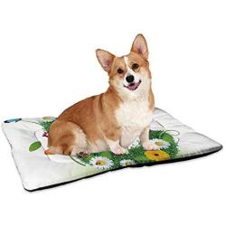 SULMOEITLY Norwegian Vegetation with Cranberries Moss and Lichen Cranberry,Dog Bed Mat Comfortable Soft Washable for Large Medium Dogs Nordic Countries 35Wx23H