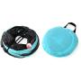 Decdeal Cat Tunnel Pet Play Tunnels Collapsible Cube Tunnel Toy for Cats Dogs Rabbits Pets (4 Way Tunnel(S Shape), Blue)