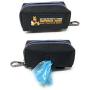 Pawfessor Dions Dog Poop Bag Holder Leash Attachment, Includes 1 Roll of Poop Bags, Waste Bag Dispenser, Lightweight Fabric, Walking, Running or Hiking Accessory