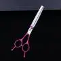 Purple Dragon 6.5'' Professional Pet Grooming Scissors - Dog Thinning Shears - Adult Animal Blending Hair Trimmer for Pet Groomer or Family DIY (Rose) Purple Dragon 6.5'' Professional Pet Grooming Scissors - Dog Thinning Shears - Adult Animal Blending Hair Trimmer for Pet Groomer or Family DIY (Rose)