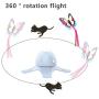 Cat Toys Interactive, Electric Rotating Cat Butterfly Toys,Realistic Fluttering Sound Cat Interactive Toys for Indoor Cats (Include 3 Flashing Butterflies)