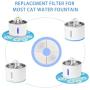 Vekonn Cat Water Fountain 4 Filters Pack for Stainless Steel Top Fountain and Yellow Stamen Fountain