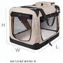 Crazy Queens Portable 3 Door Soft Sided Folding Travel Pet Carrier with Straps and Fleece Mat for Dogs, Cats, Rabbits, Indoor/Outdoor Use Crazy Queens Portable 3 Door Soft Sided Folding Travel Pet Carrier with Straps and Fleece Mat for Dogs, Cats, Rabbits, Indoor/Outdoor Use