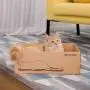 FUKUMARU Cat Scratcher Cardboard 5 PCS with Box, Reversible Cat Scratch Pad, Kitty Corrugated Scratching Bed
