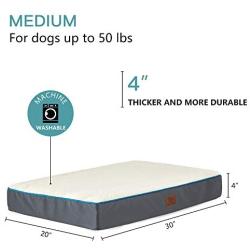 SunStyle Home Orthopedic Foam Dog Bed for Small, Medium, Large Dogs Up to 50/75/100lbs with Waterproof Removable Cover, Mattress Pet Mat Bed for Dogs & Cats - Orthopedic Egg Crate Foam Platform