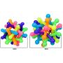 XIHONGSHIR Dog Toys Balls, Dog Toys Squeaky Balls, Dog Ball Chew Toy, Tooth Cleaning, Exercise Game Balls, for Cats, Puppies, Small Medium Pets (3Pcs),Rainbowcolor,6cm
