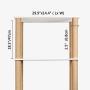 LOVEPET Luxury Cat House Bookshelf Rack Large Cat Tower，Cat Furniture,Cat Jumping Platform,White (15'' X 30'' X 58.3'')