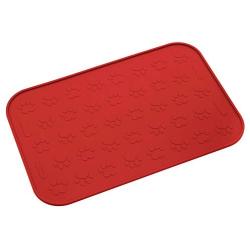 SmithBuilt 19'' x 12'' Dog Food Mat - Waterproof Non-Slip Silicone Cat Pet Bowl Feeding Placemat