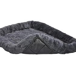 New World Gray Dog Bed | Bolster Dog Bed Fits Metal Dog Crates | Machine Wash & Dry