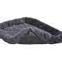 New World Gray Dog Bed | Bolster Dog Bed Fits Metal Dog Crates | Machine Wash & Dry