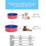 Folomie Red Foldable Hard Plastic PVC Dog Pet Swimming Pool, Backyard Collapsible Kiddie Pool Plastic, Outdoor Baby Bath Tub, Plastic Portable Pool for Large Small Dogs Cats and Kids