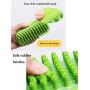 CUZYOU 2Pack Dog Grooming Brush Pet Comb Rubber Brush for Bath & Massage Cat Bath Brush with Fur Catching Screen Soft 4 Point Bristle Pets Bath Brush