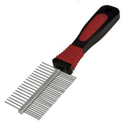 Mangostyle Stainless Steel Dog Cat Comb, Double Sided Pet Grooming Detangler Hair Brush for Anti Shedding Dematting